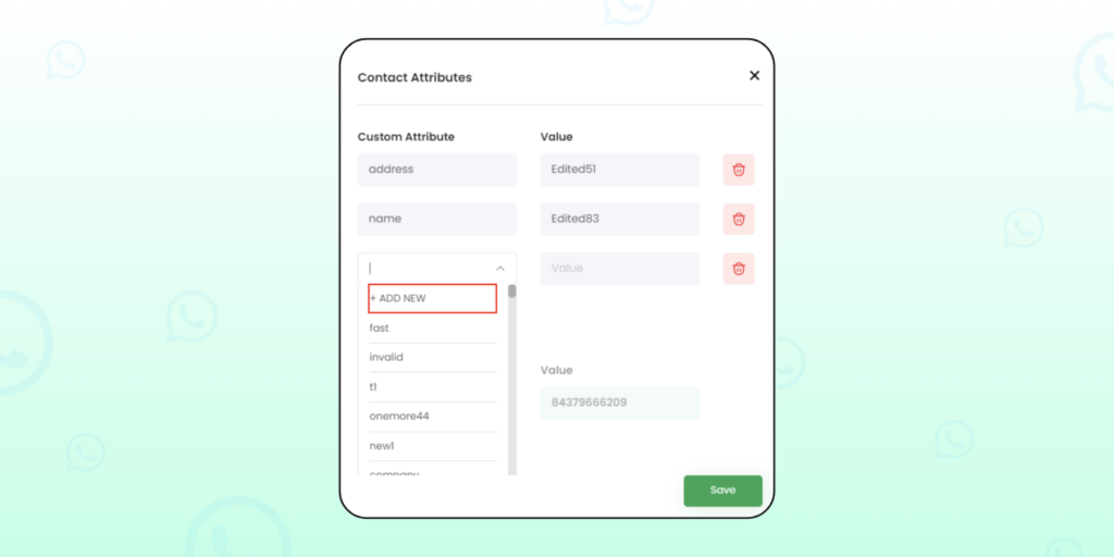 Screenshot showing how you can add a custom field
