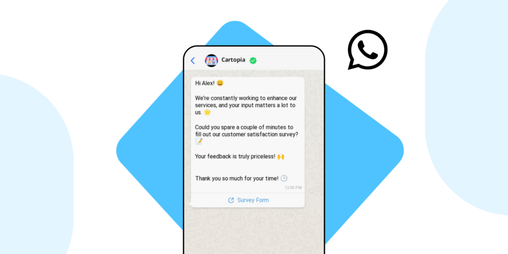 WhatsApp Broadcast Message Sample: WhatsAp survey template