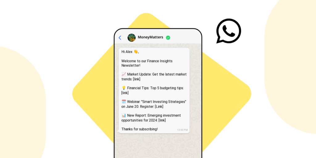 WhatsApp newsletter template