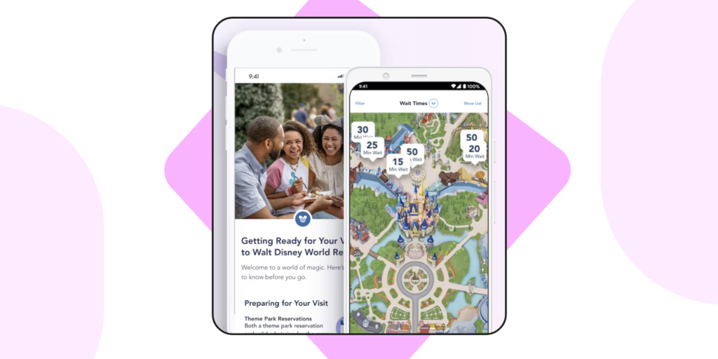 Disney's mobile app screenshot