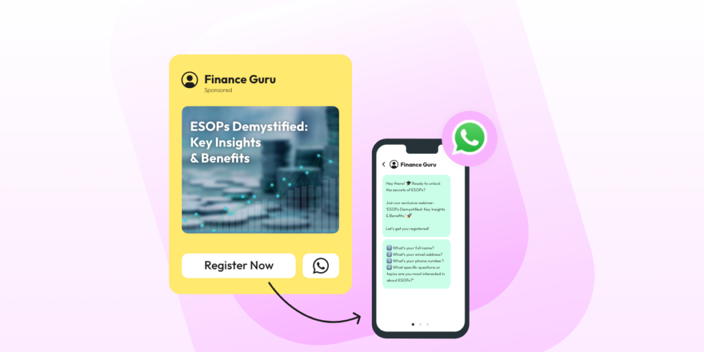 Click-to-WhatsApp Ads for elearning Webinar registration.