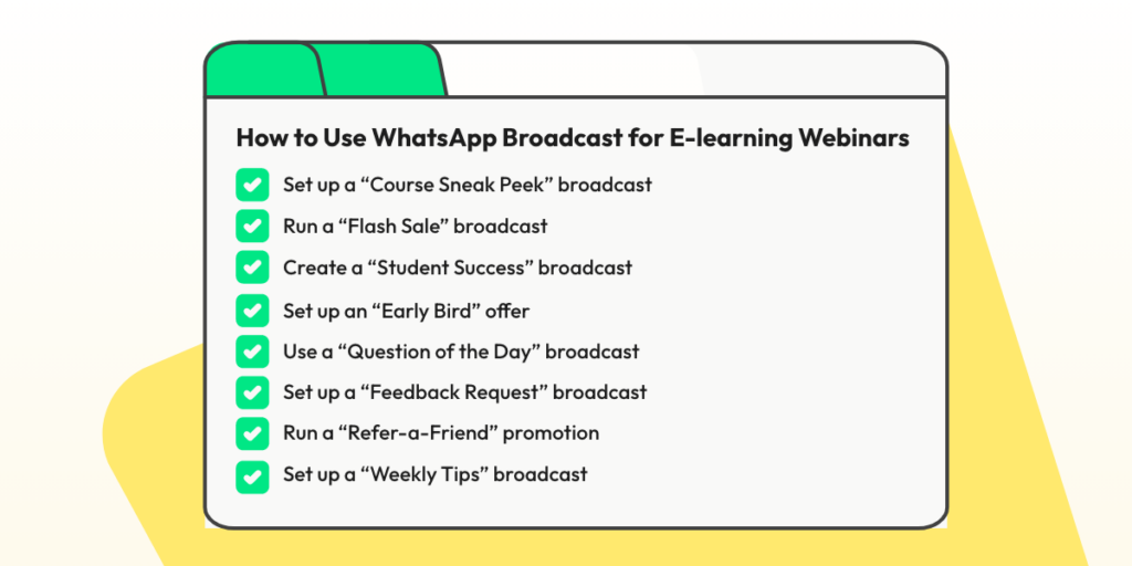 How to Make Most of WhatsApp Broadcast Messages for E-learning Webinars