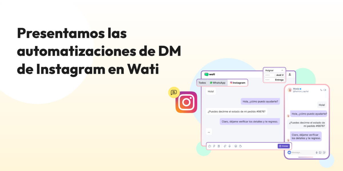 Presentando las automatizaciones de DM en Instagram en WATI